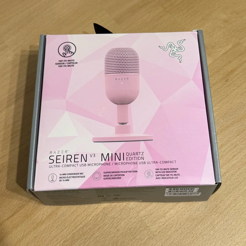 Razer Seiren‎ V3 Mini Ultra Compact USB Microphone | Quartz Edition | NWT